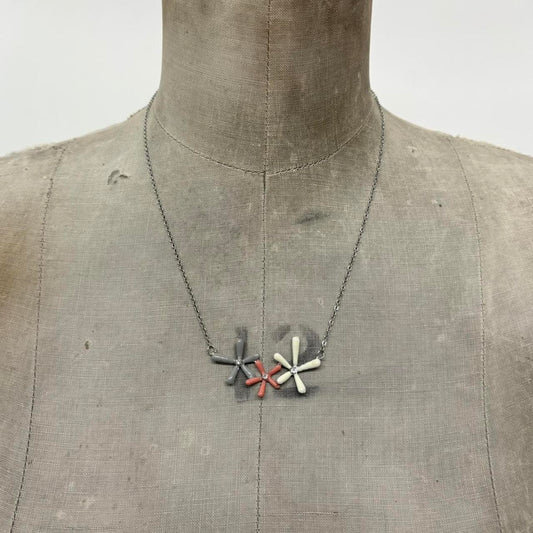 Silver flower pendant