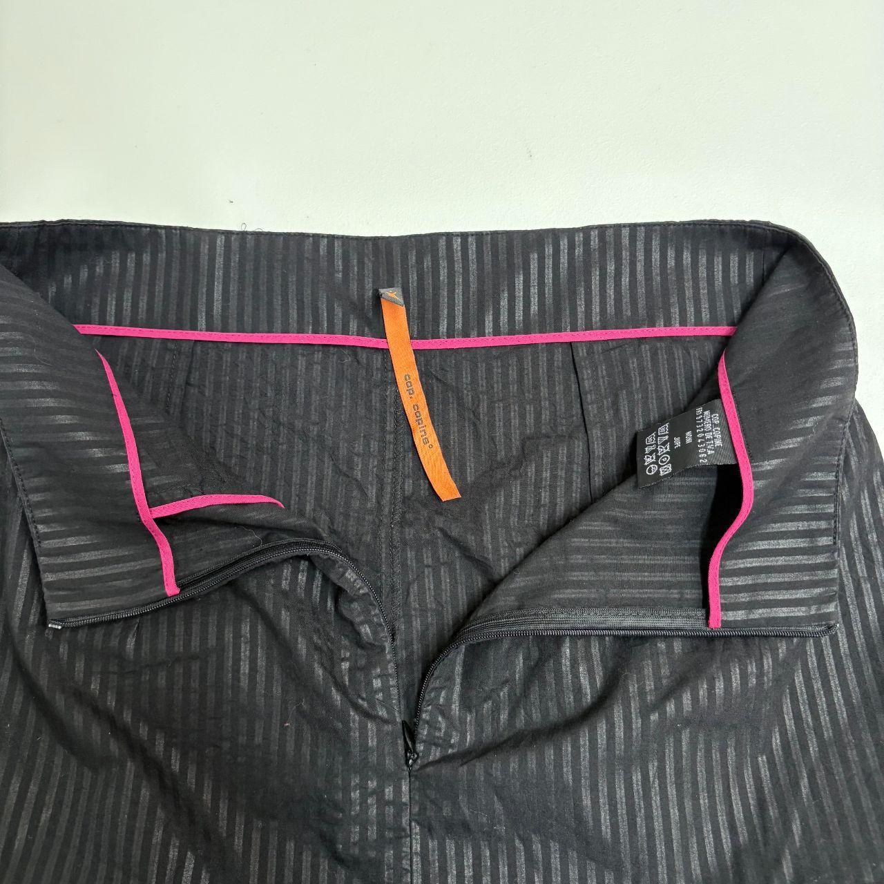 Pinstripe slit front cop copine skirt