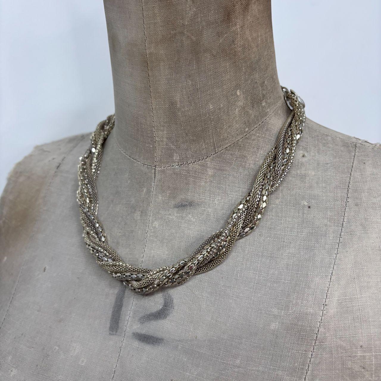 Layered twist chain chain necklace