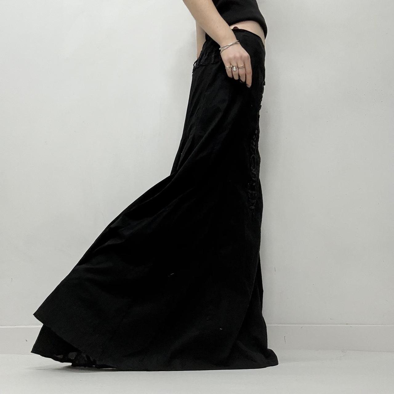 Black save the queen maxi skirt