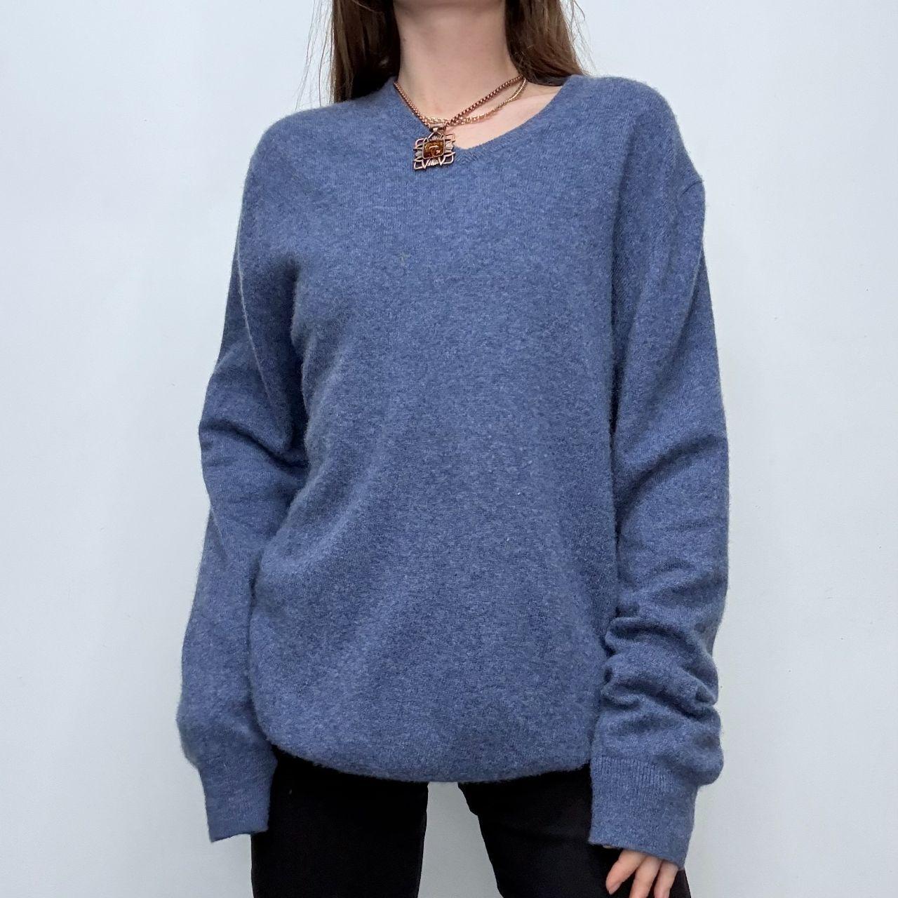 Blue slouchy cashmere jumper
