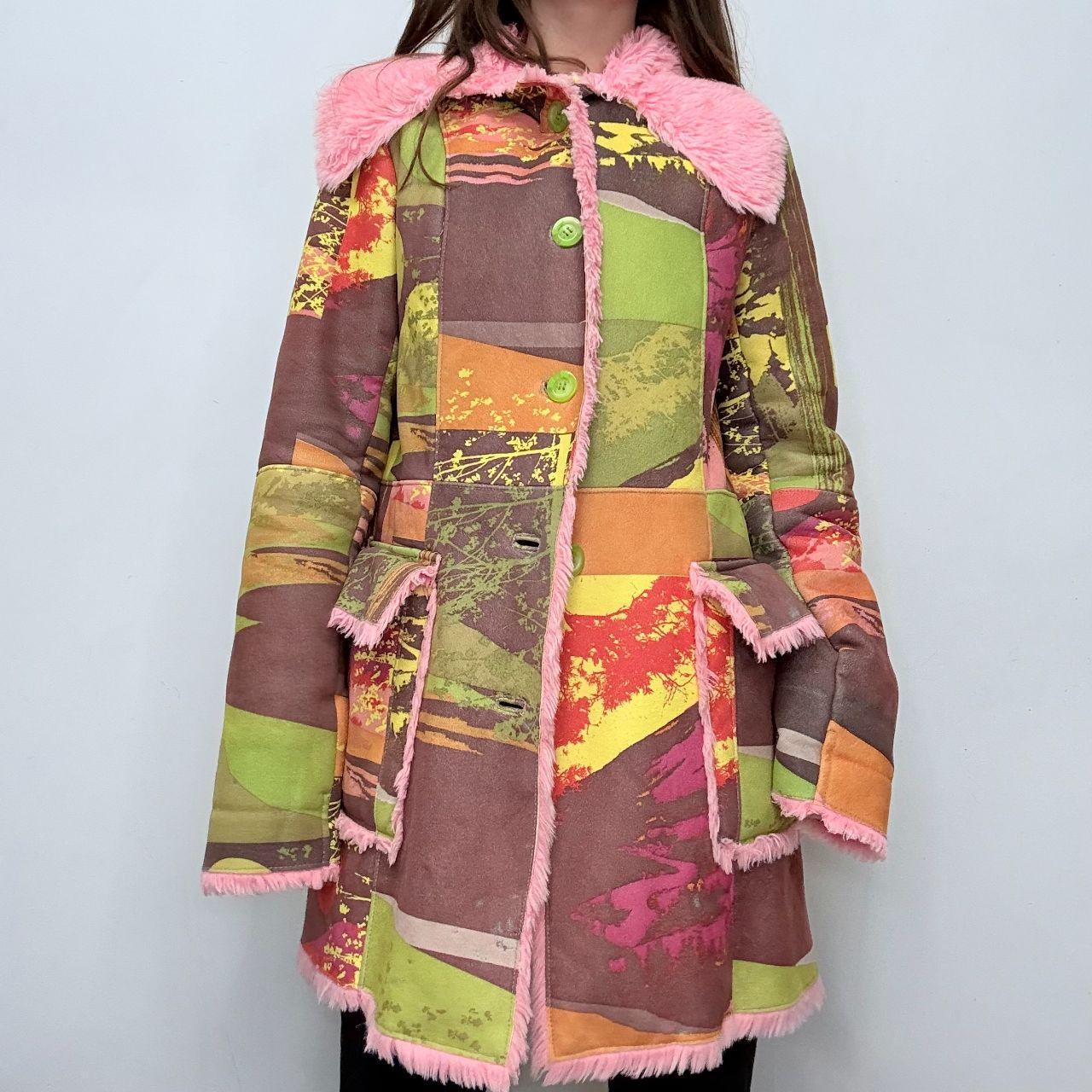 Pink graphic Custo Barcelona coat