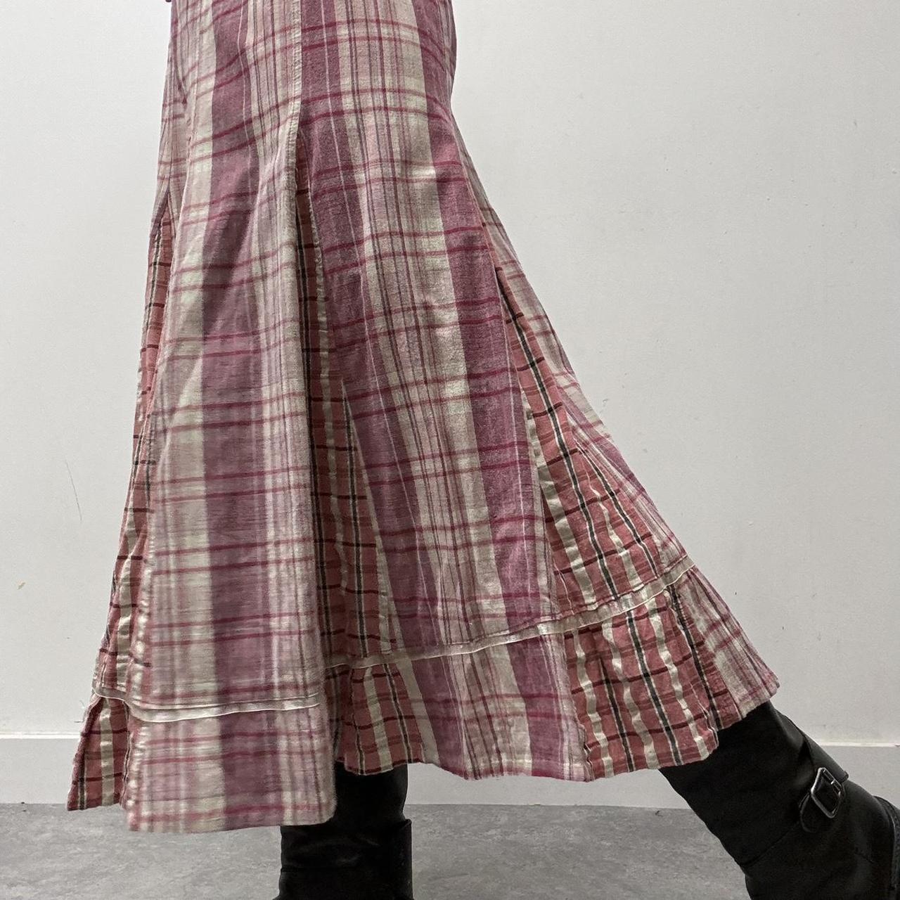 Tartan checked maxi skirt