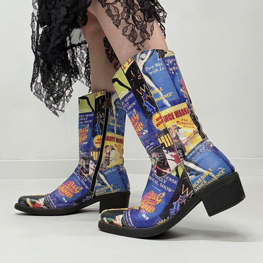 Graphic Dolce & Gabbana poster boots
