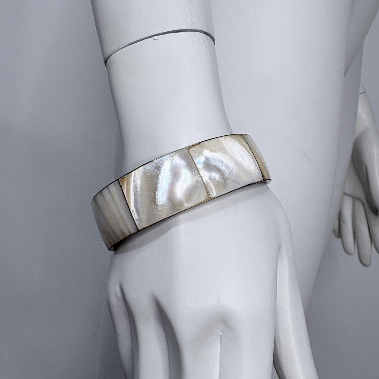 Chunky mother of pearl bangle Bracelet