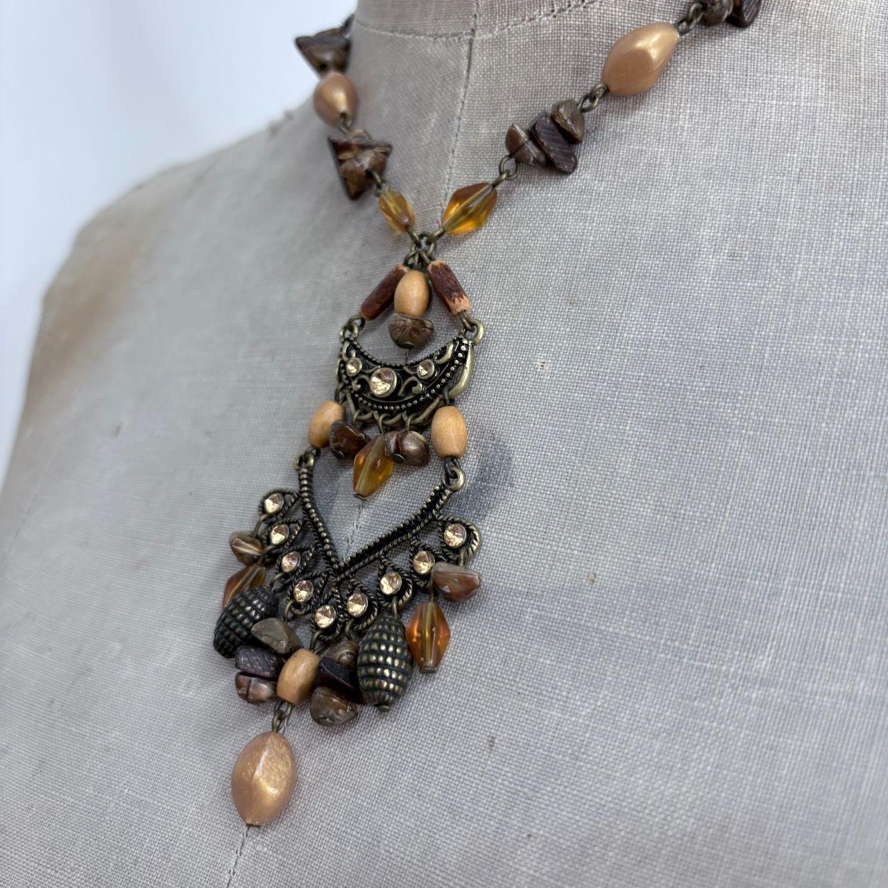 Beaded gothic grunge necklace