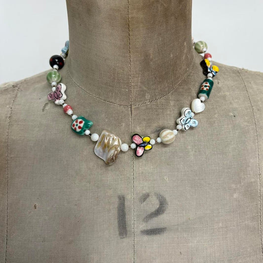 Chunky beaded colourful necklace