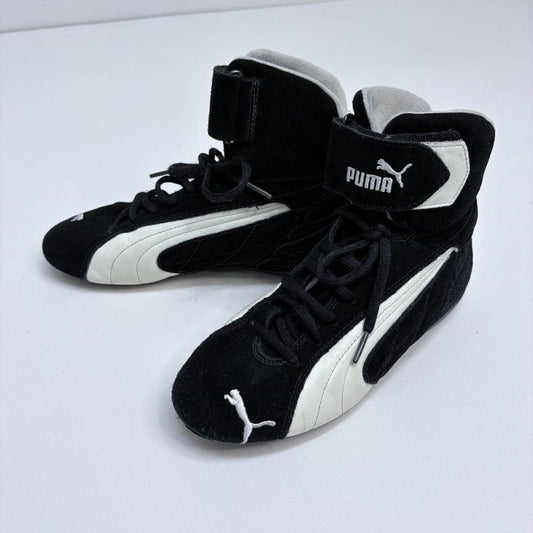 Black suede puma boxing boots