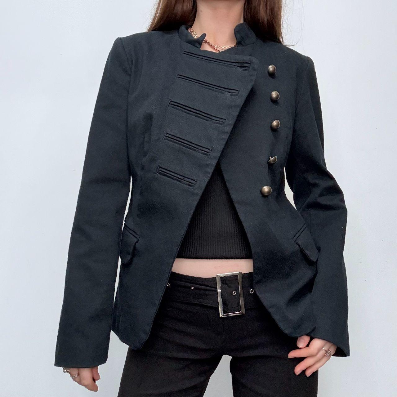 Navy flared miltary jacket