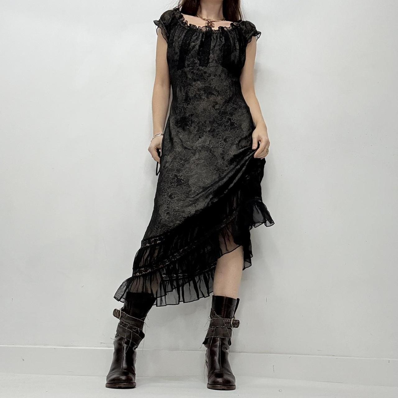 Black lace gothic grunge dress