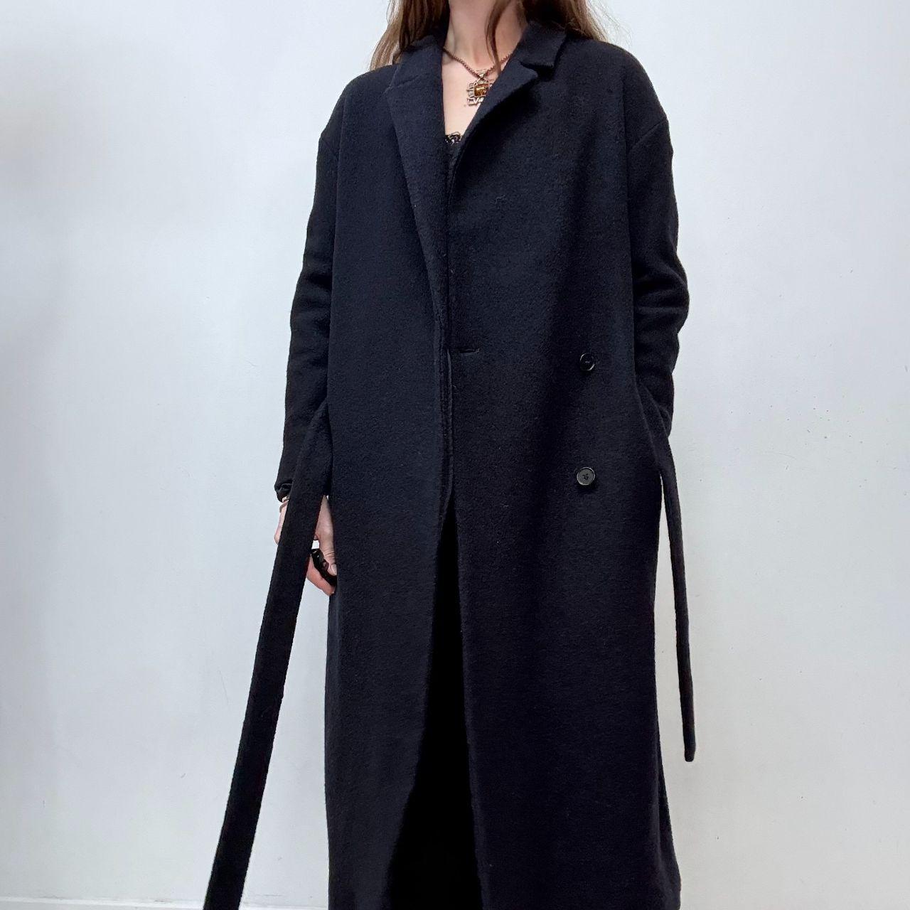 Navy wool COS trench coat