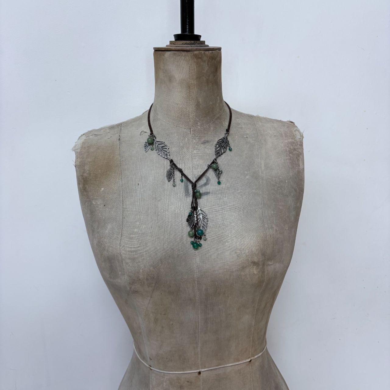Boho fairy leaf necklace