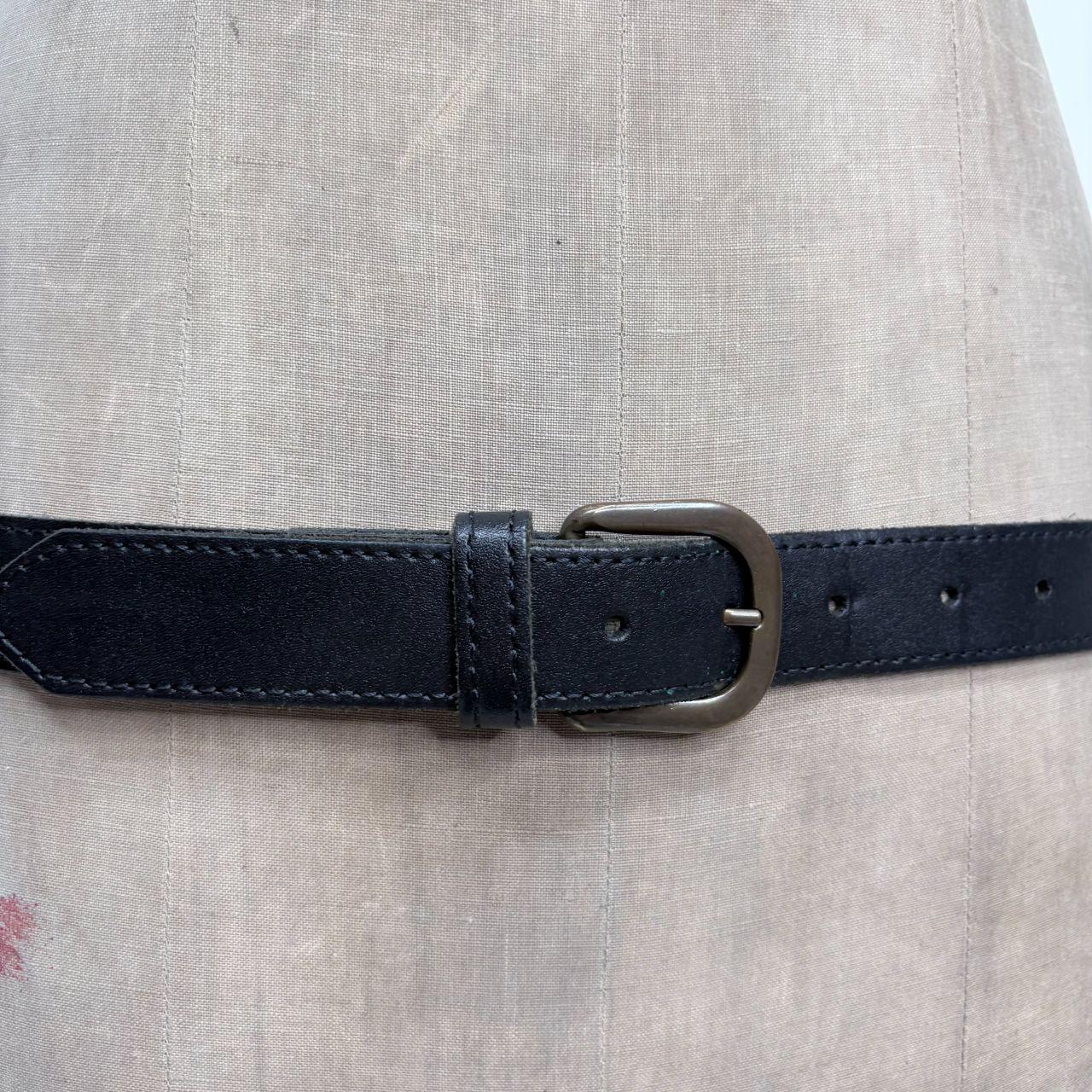 Black leather belt