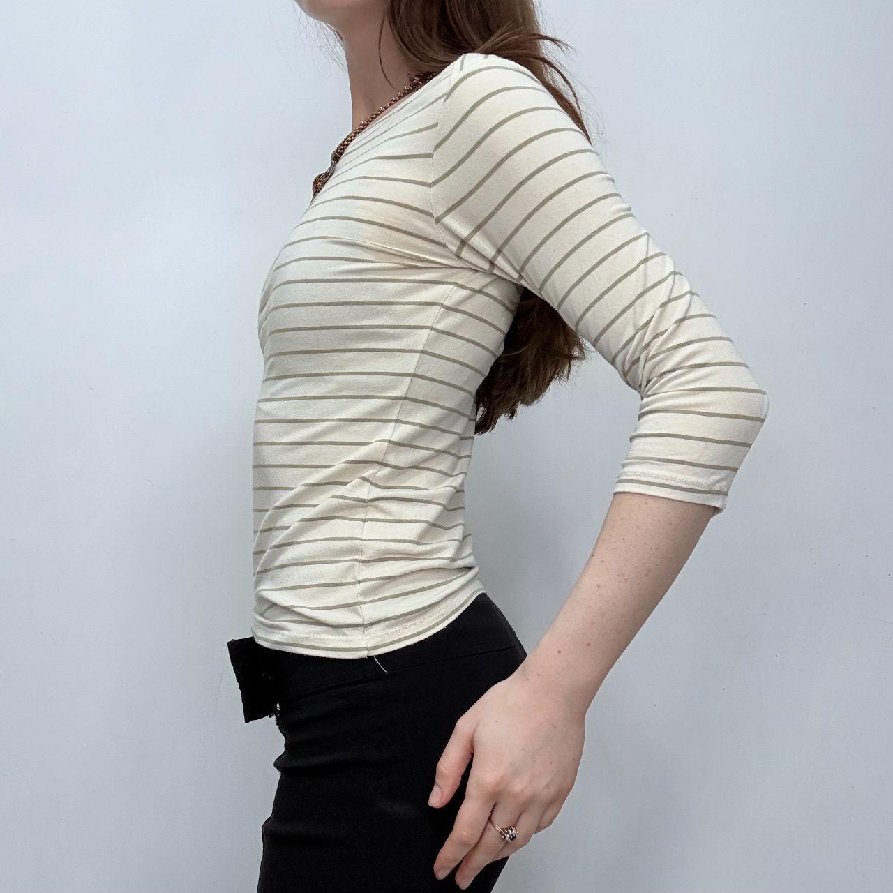 Cop Copine french pinstripe wide neck t-shirt