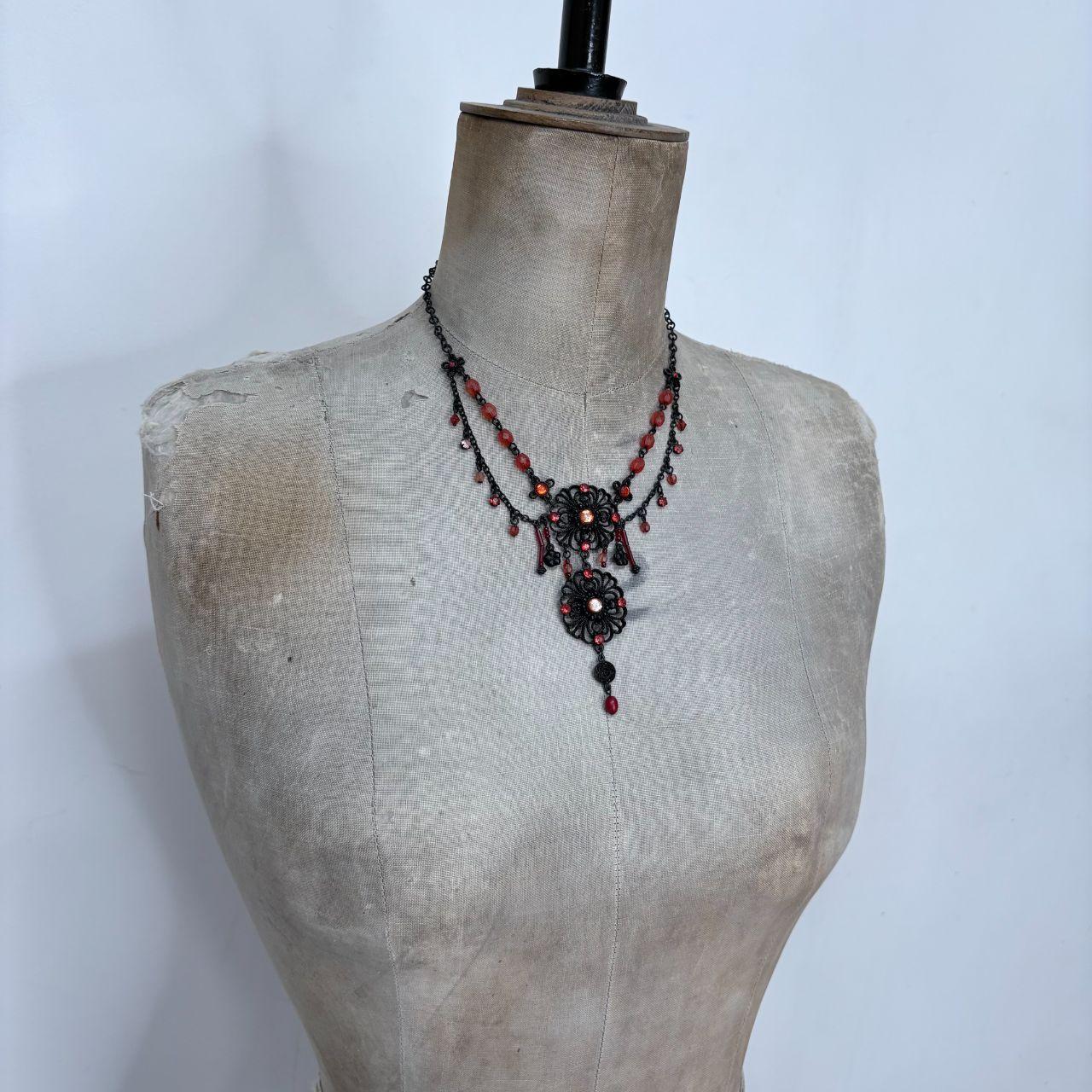 Beaded gothic grunge necklace