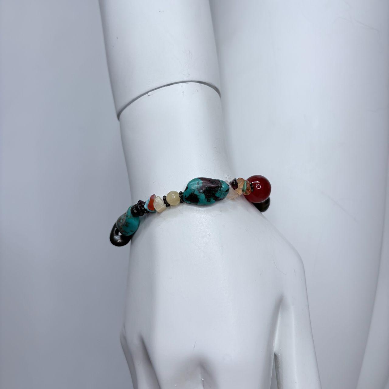 Gemstone beaded boho bracelet