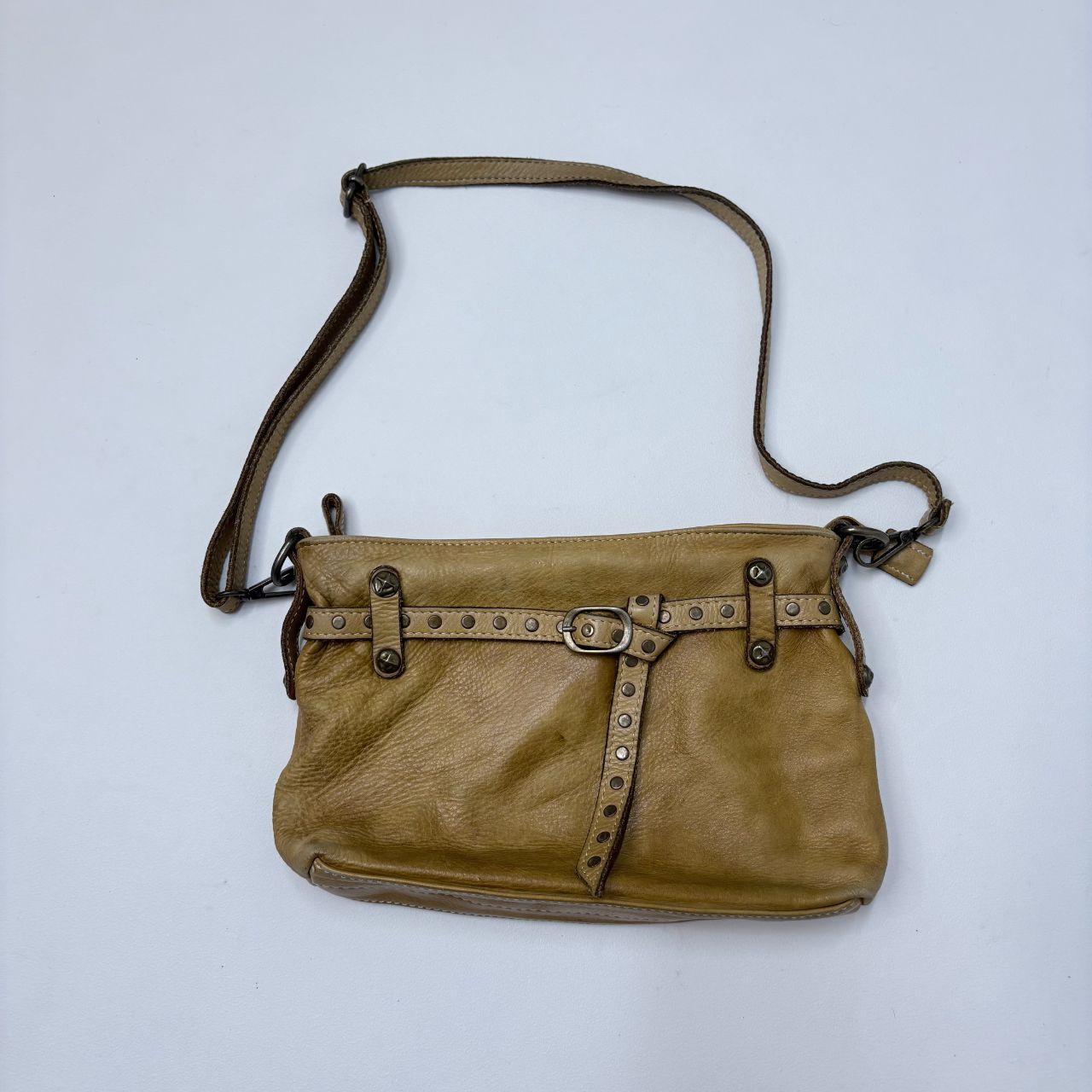 Leather studded crossbody bag