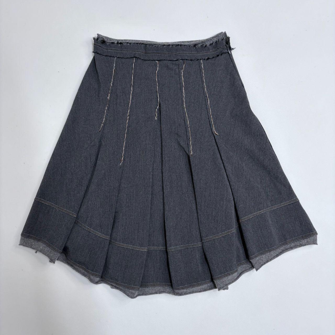 Grey pleated grunge skirt