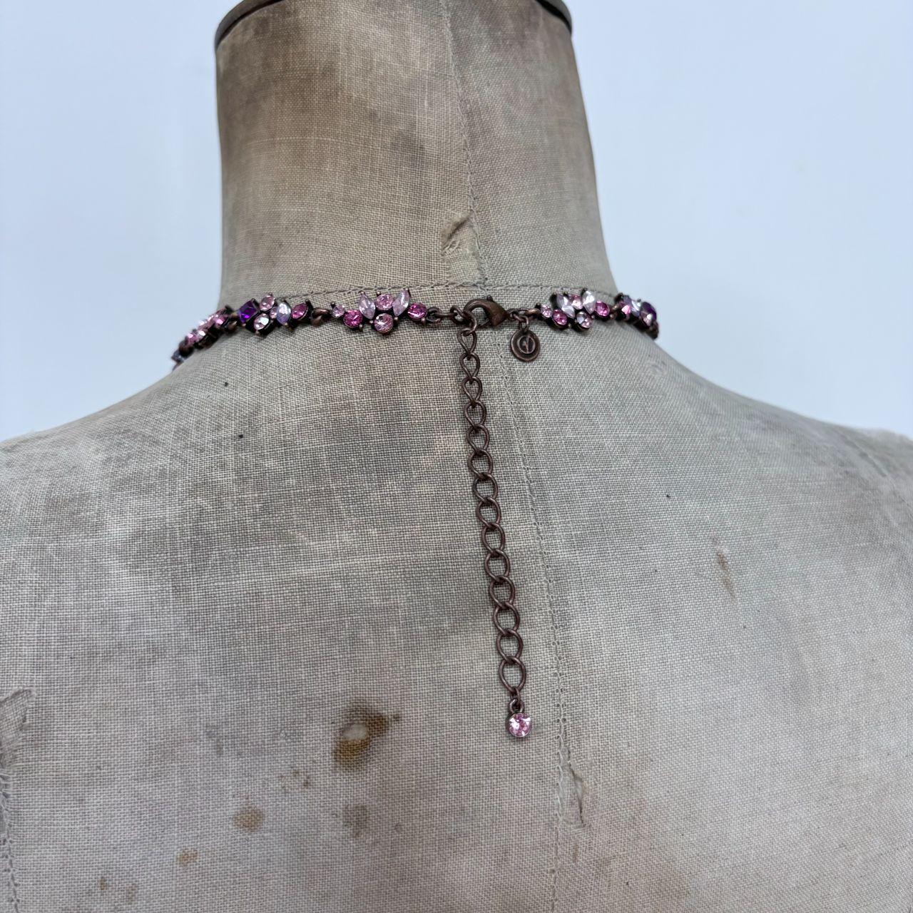 Gem pink fairy necklace