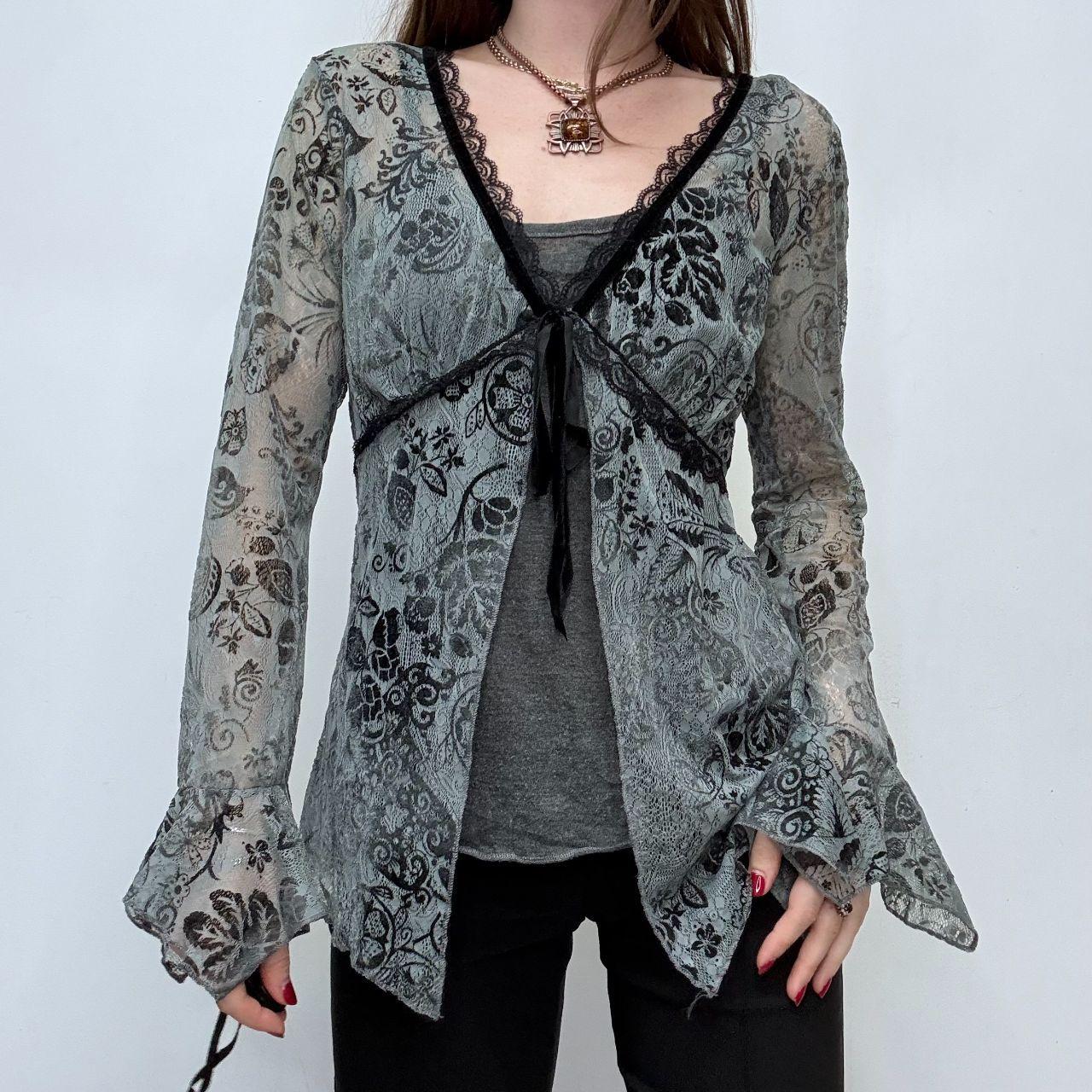 Flared mesh boho fairy shirt