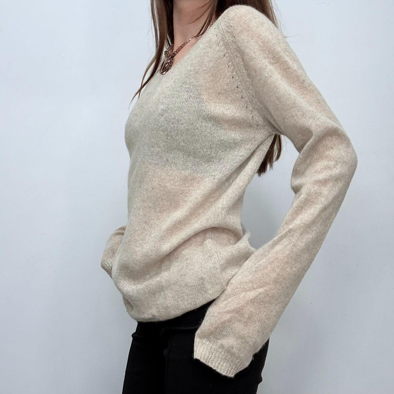 Slouchy tan cashmere jumper