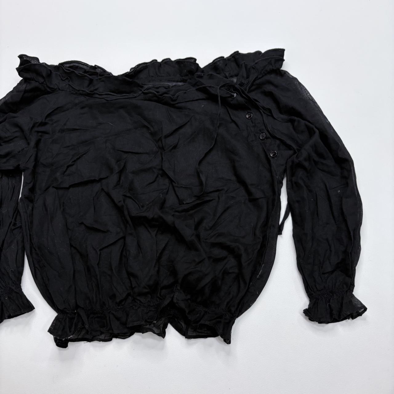 Sheer asymmetric slouchy shirt
