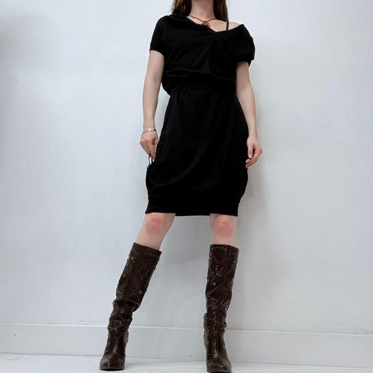 Black asymmetric allsaints slouchy dress