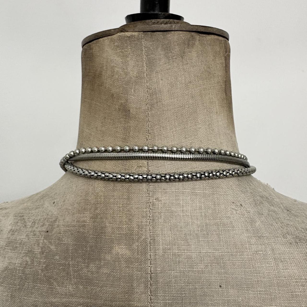 Silver metal heart necklace