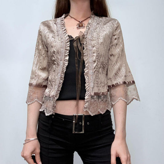 Cropped flutter crinkle fairy shirt