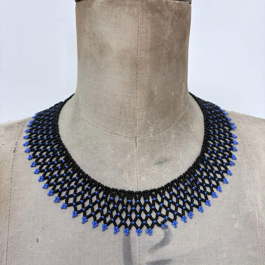 Boho beaded collar necklace