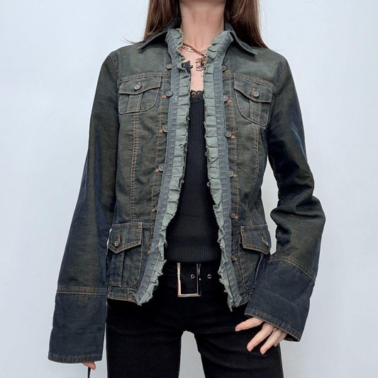 Distressed military jacket
