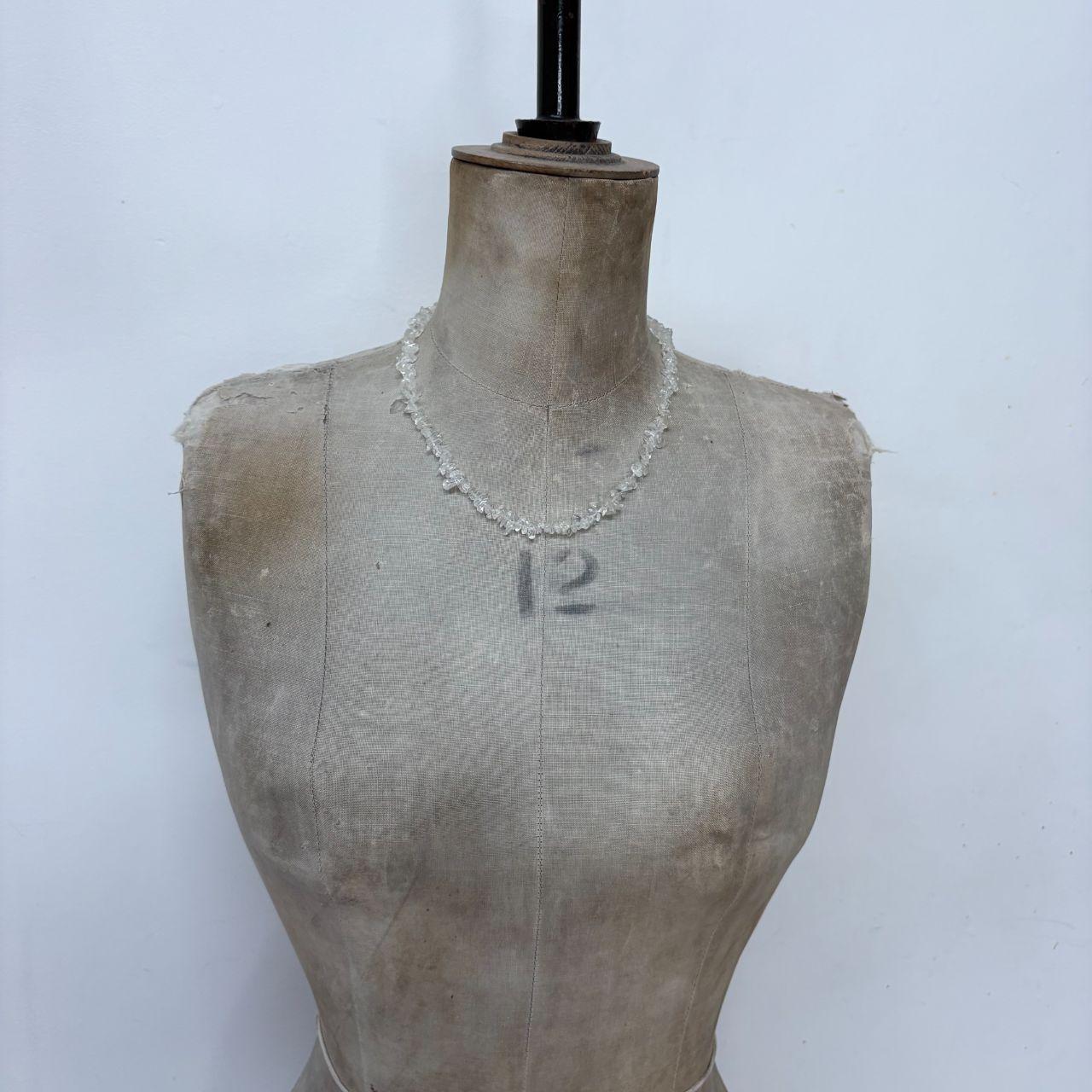 Quartz crystal gem necklace