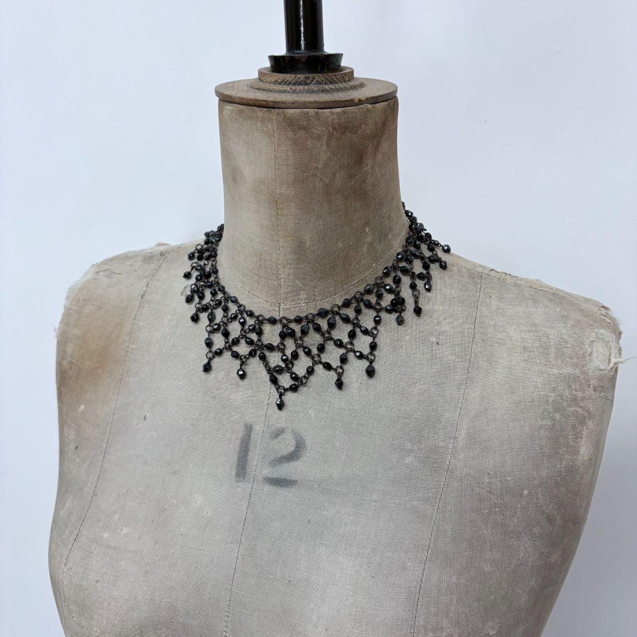 Beaded gothic grunge necklace