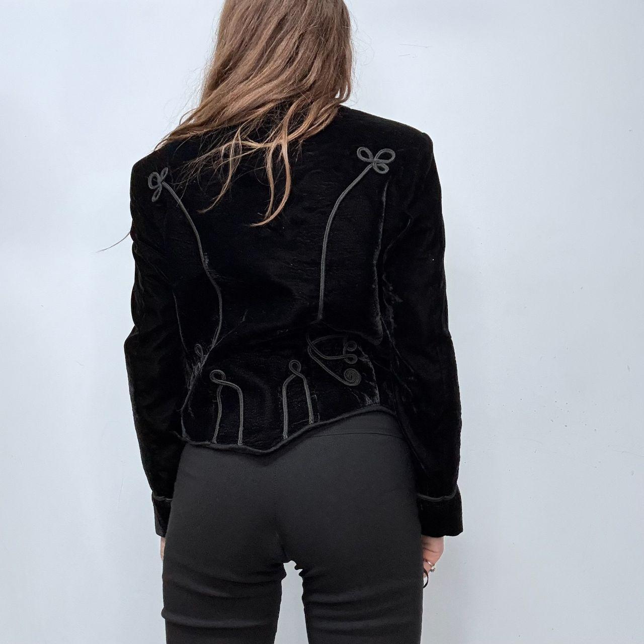 Black velvet millitary baroque jacket