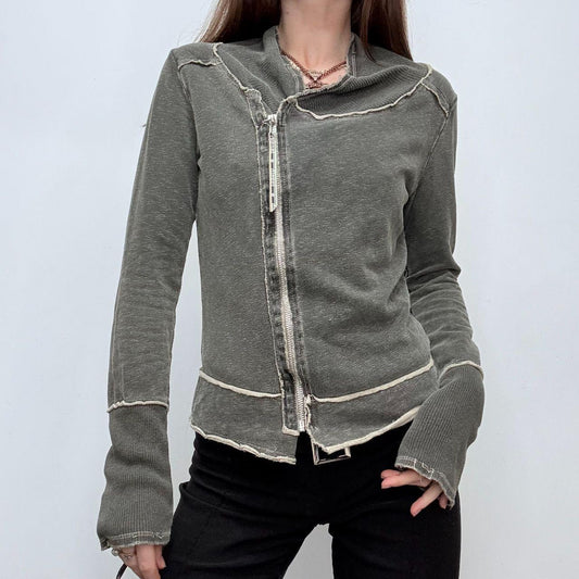 Distressed asymmetric diesel top