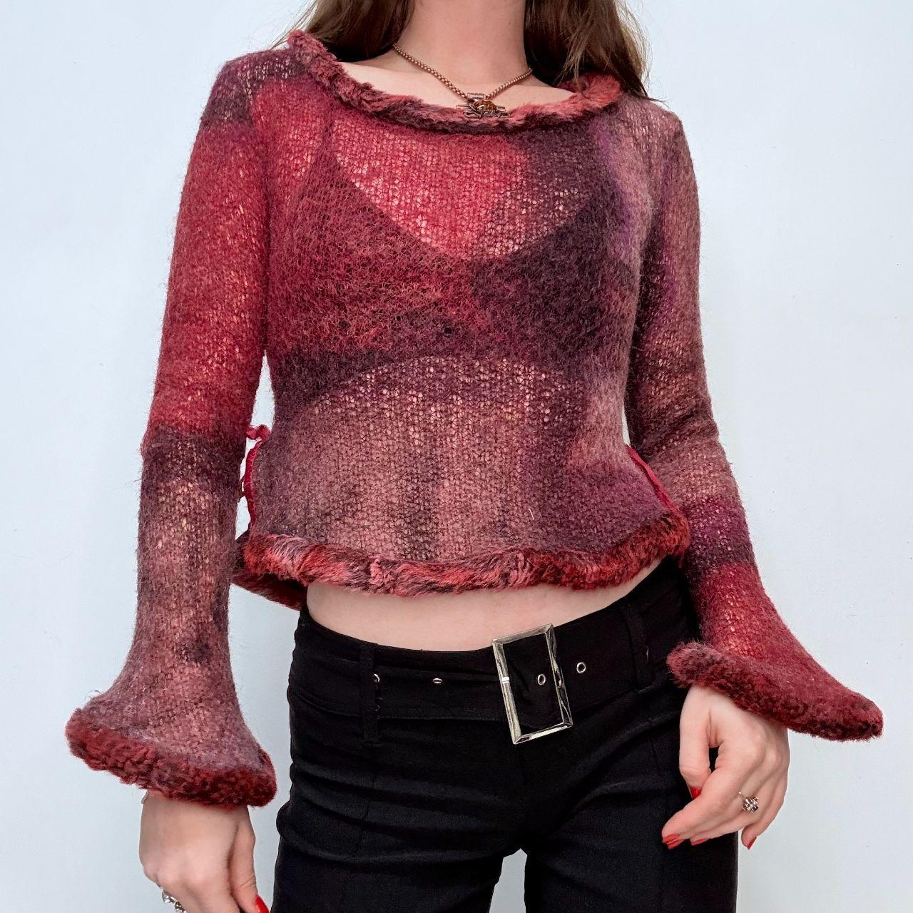 Sheer fairy mohair knitted jumper