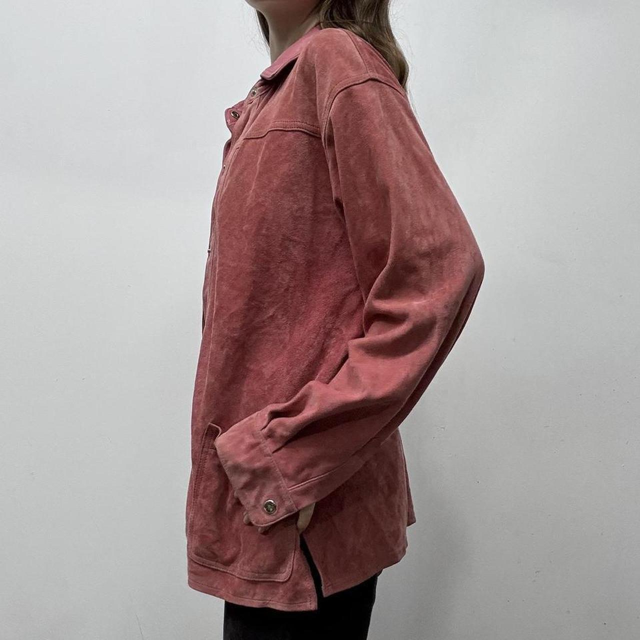 Slouchy pink suede jacket