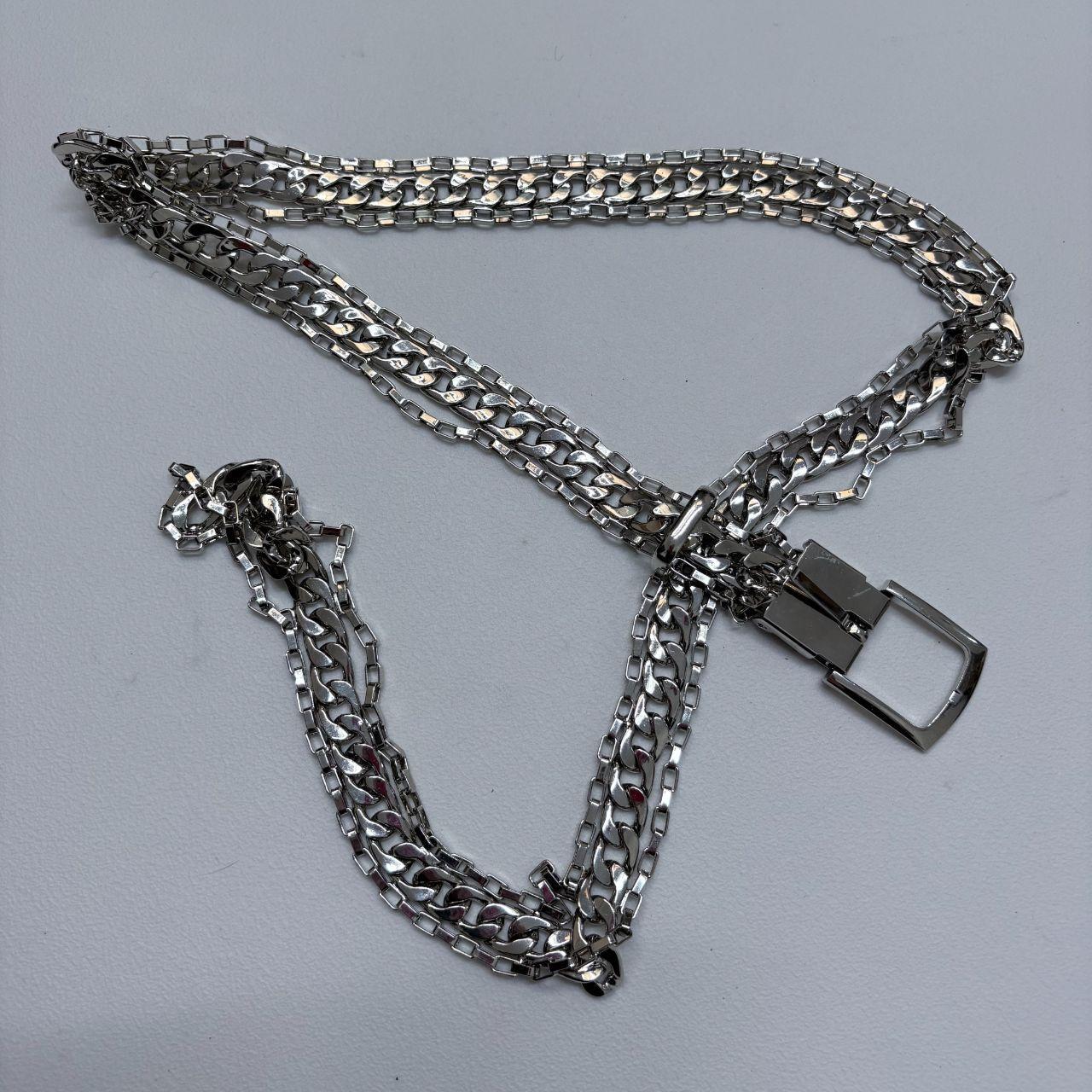 Silver chainmail belt