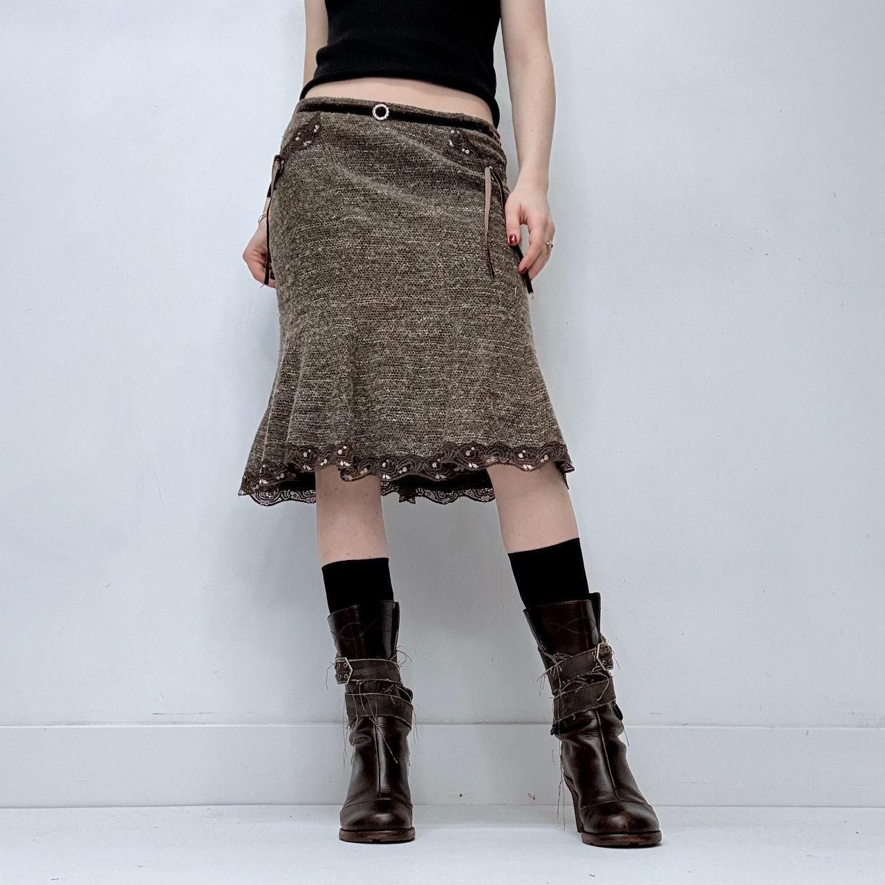 Brown flared fairy skirt