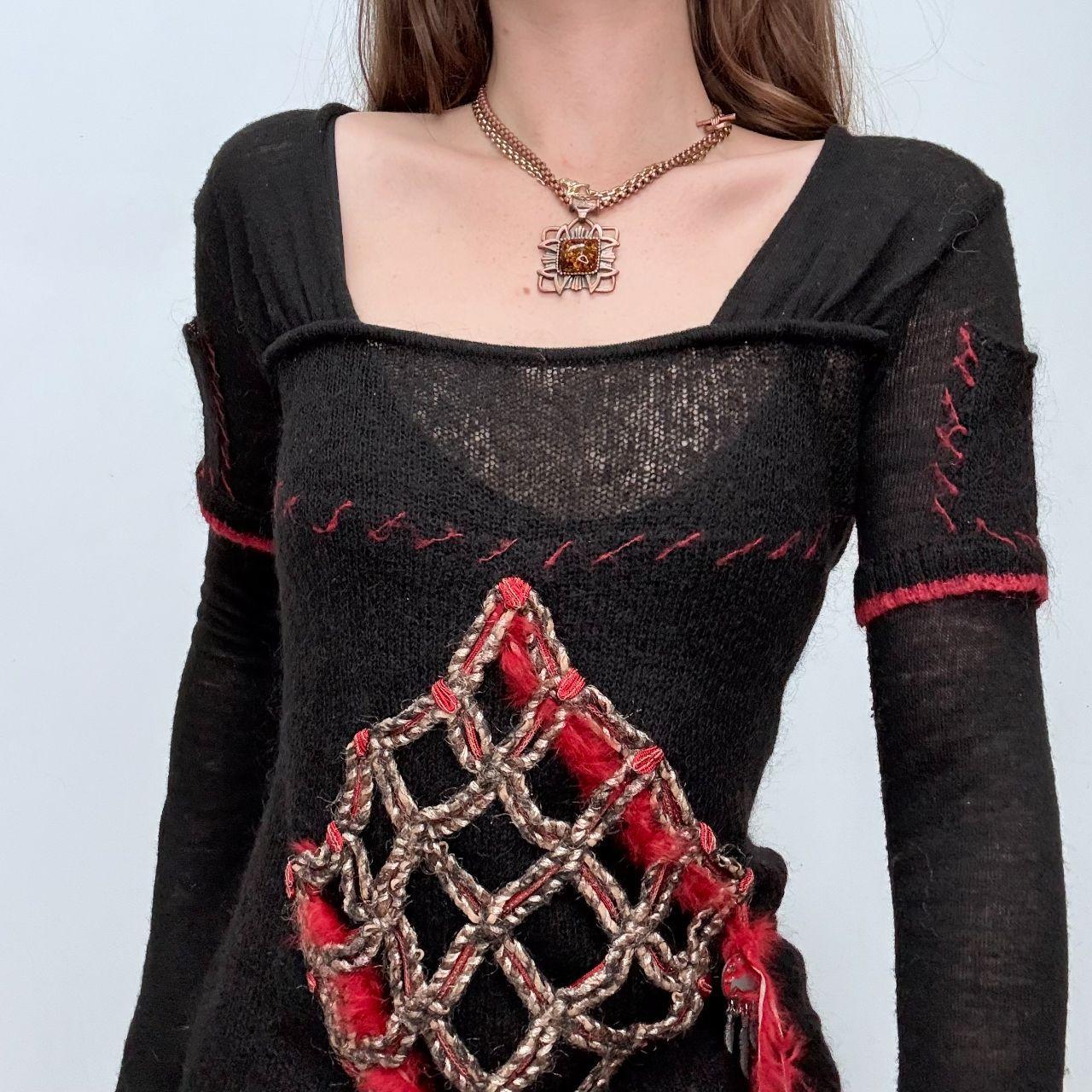 Sheer mohair knit Save the Queen top