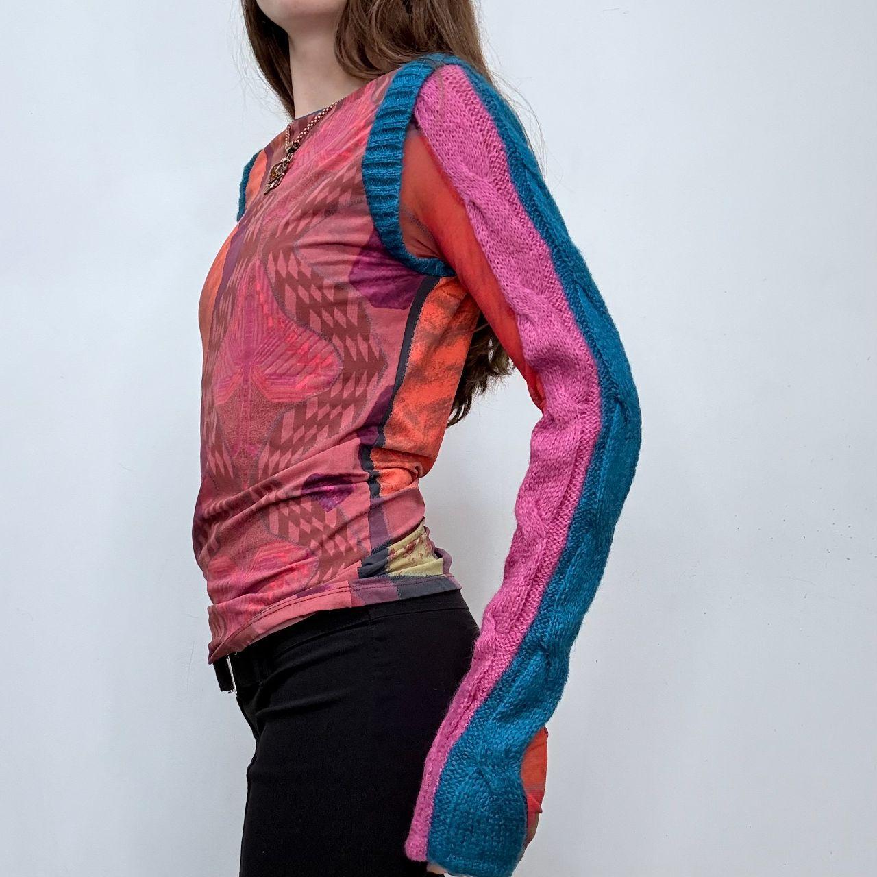 Graphic mohair Save The Queen jumper