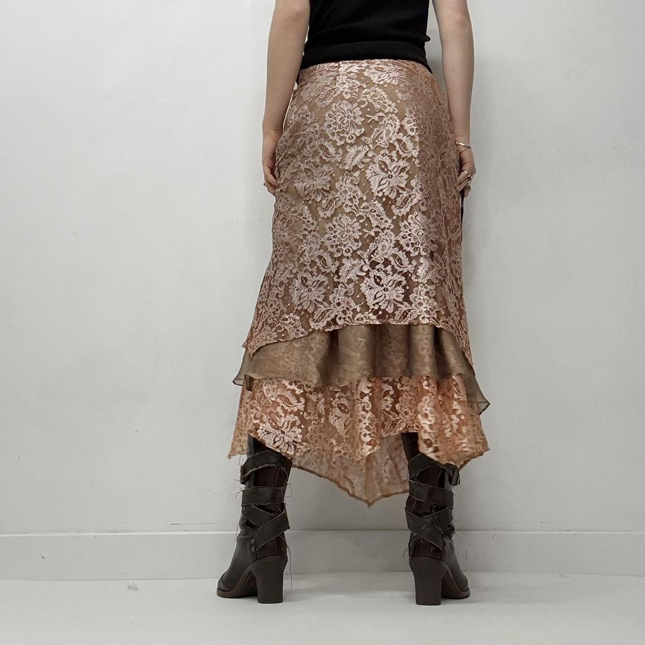 Lace layered fairy maxi skirt