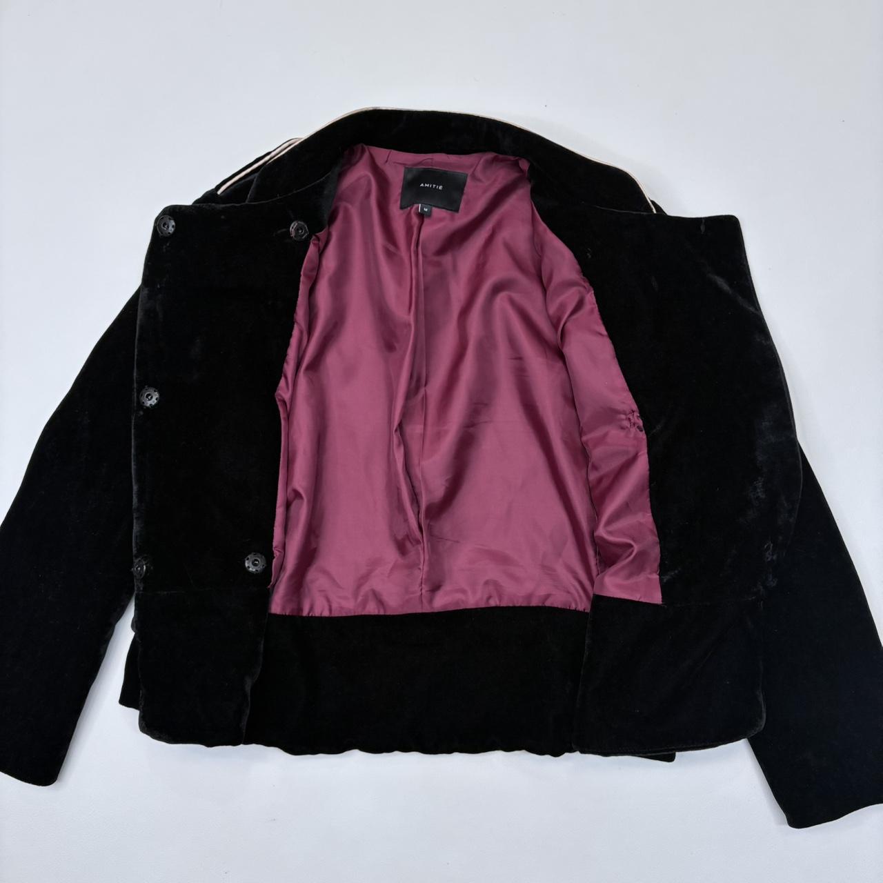 Asyemmtric black baroque military jacket