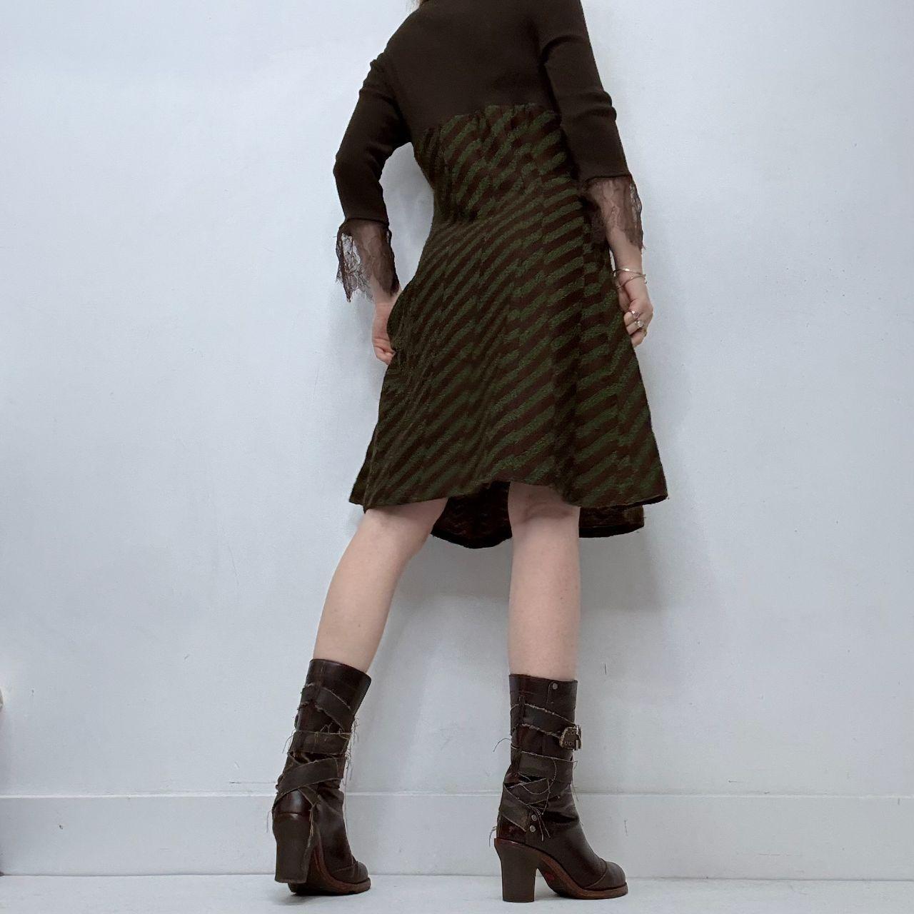 Brown lace fairy distressed dress