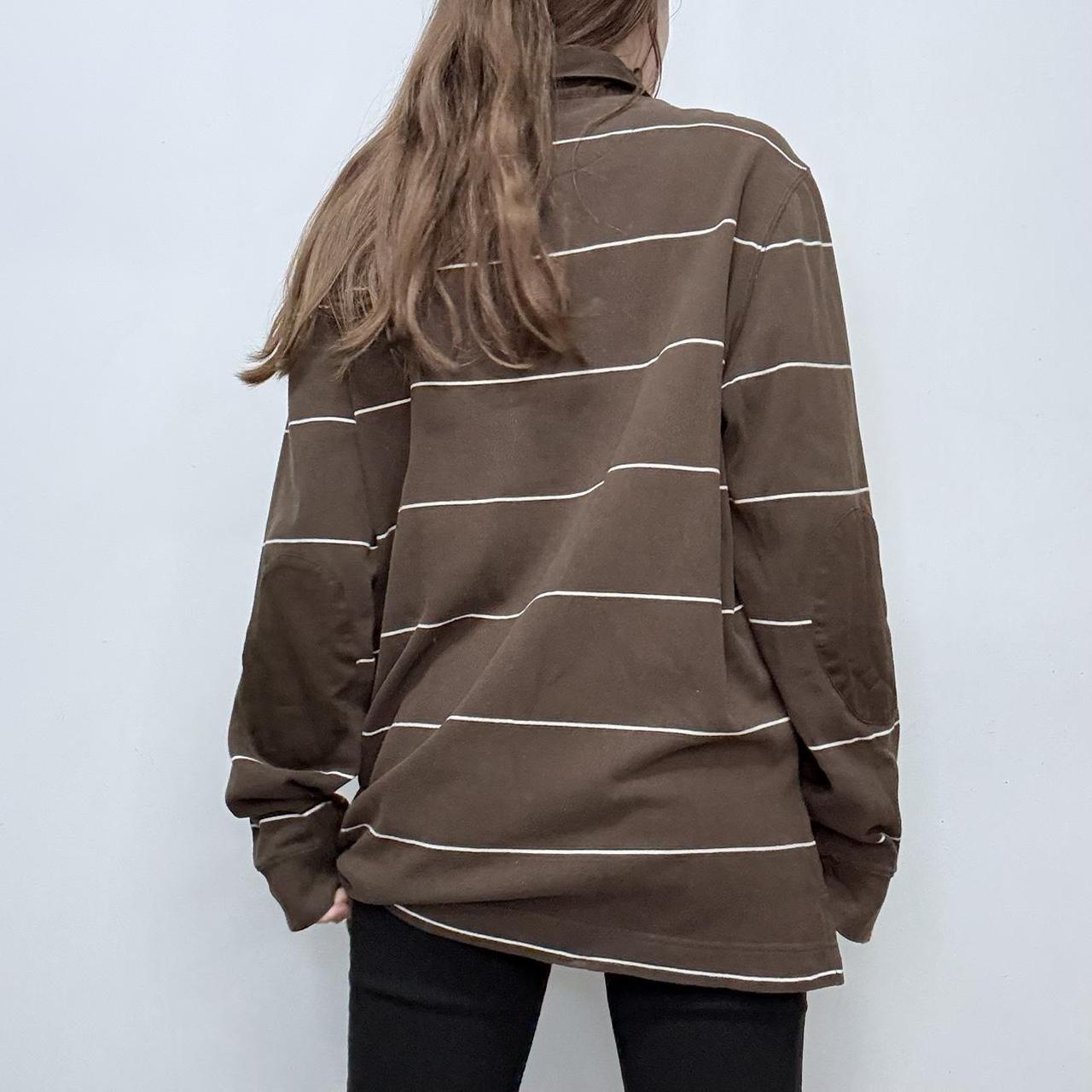 Slouchy brown striped top