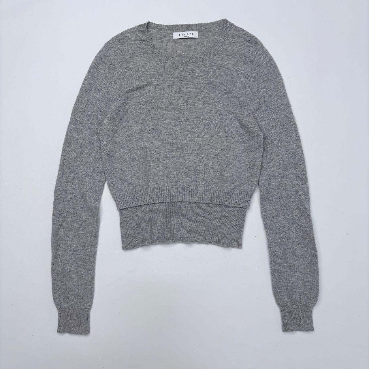 Grey cashmere layered jumper