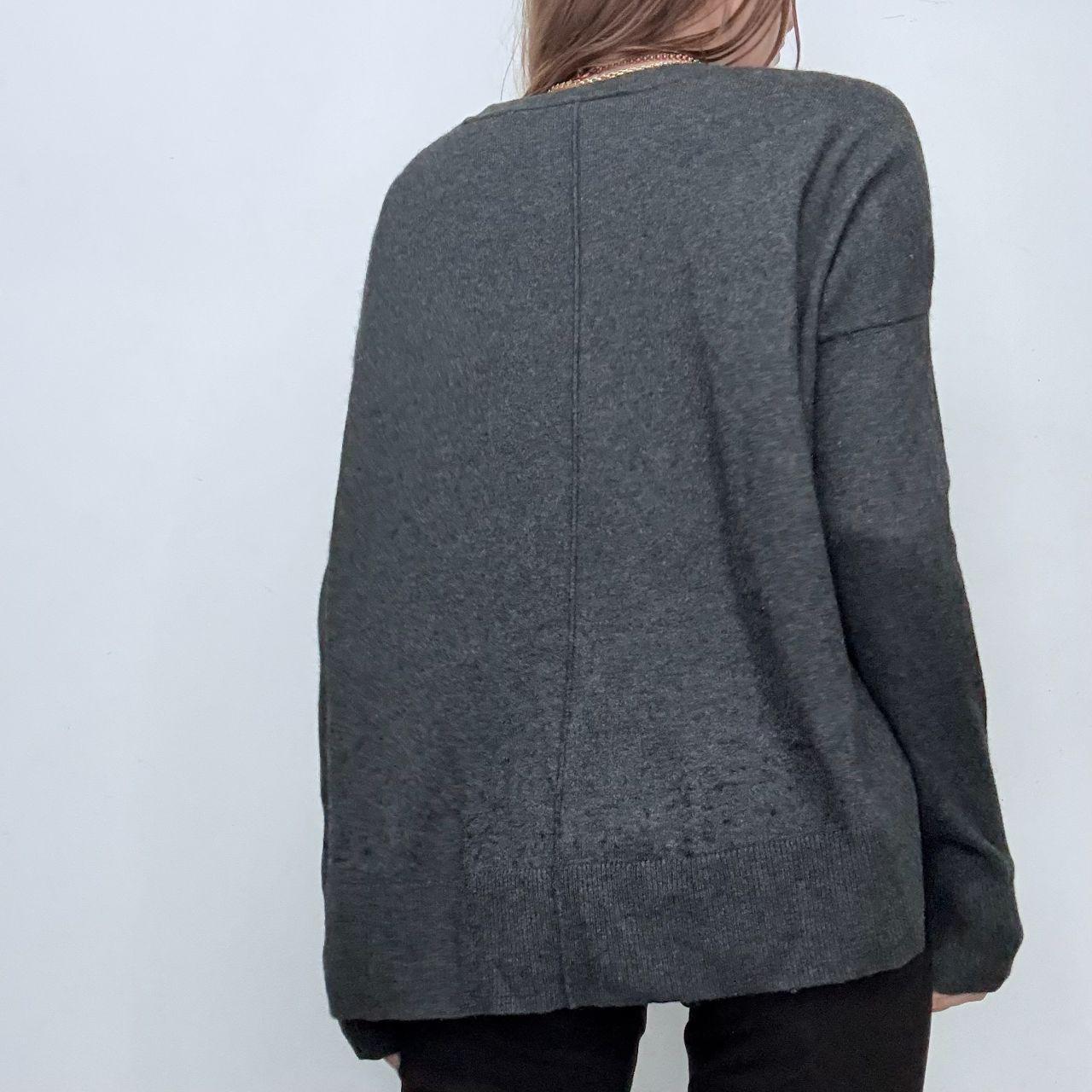 Grey slouchy batwing jumper