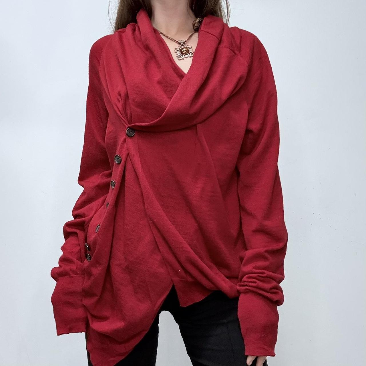 Asymmetric draped alexander mcqueen cardigan