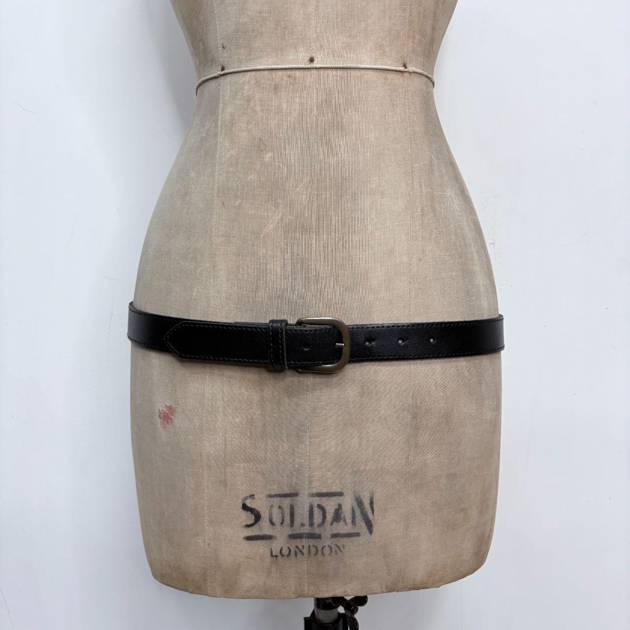 Black leather belt