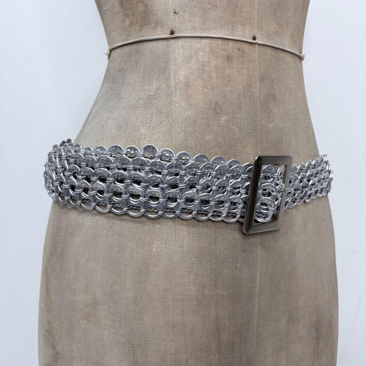Beer tab silver chain belt